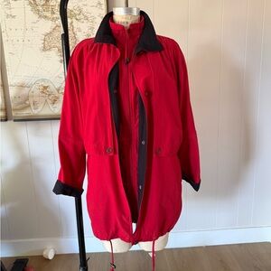 Vintage Red Windbreaker Jacket